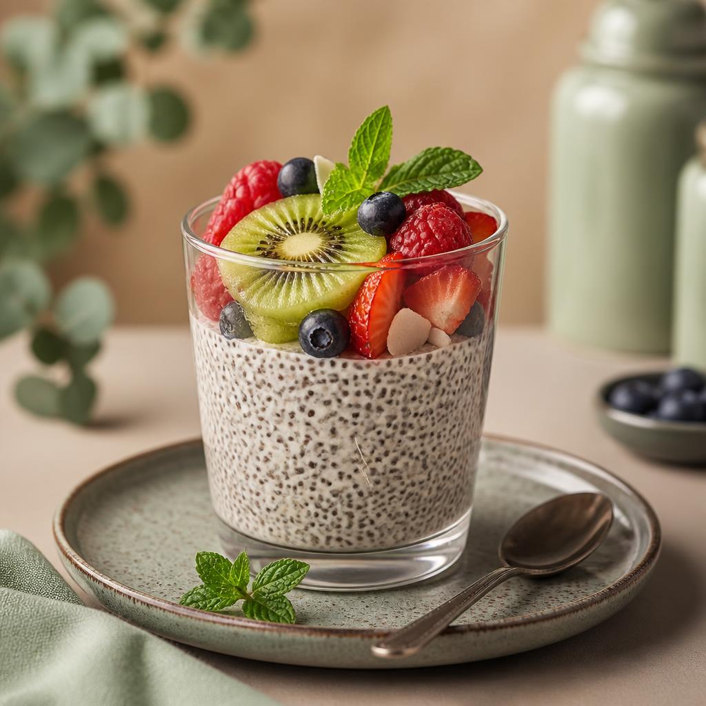 Chia pudding avec fruits frais
